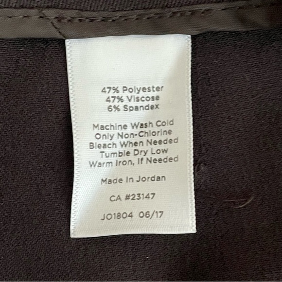 Talbots Classic dark brown Dress Pants flat front, tapered leg, side zip Sz: 10 - Picture 7 of 7